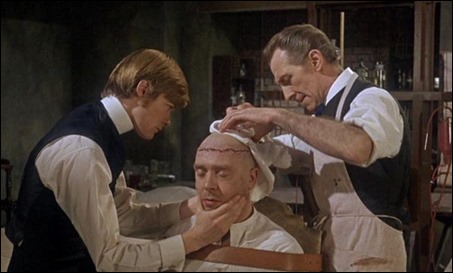 El baron y su criatura, en El cerebro de Frankenstein