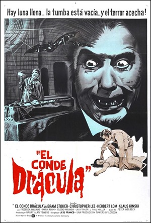 Poster hispano de El conde Dracula, version Jesus Franco
