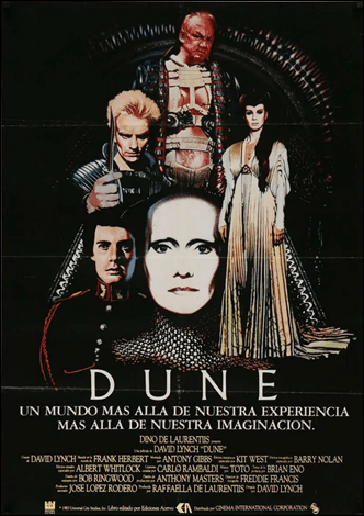 Cartel espanol de Dune, de David Lynch