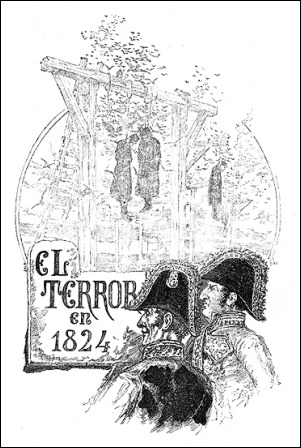 Grabado de El terror de 1824