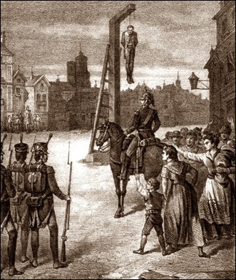 La ejecucion de Riego en la plaza de la Cebada de Madrid