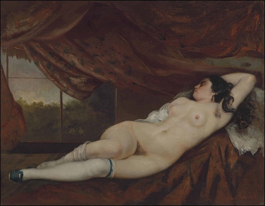 Femme nue couchee, por Courbet