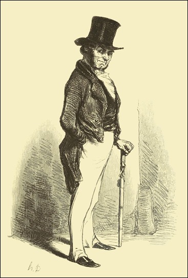 Vautrin, ilustracion de Daumier para El pobre Goriot