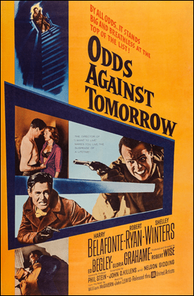Cartel de Odds Against Tomorrow, excelente thriller de Robert Wise
