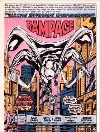 El Caballero Luna en Los Defensores, por Keith Giffen