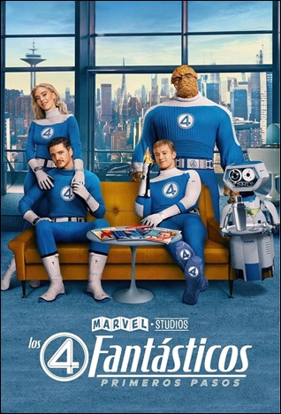 El toque vintage de Los 4 Fantasticos primeros pasos se advierte en su poster de promocion