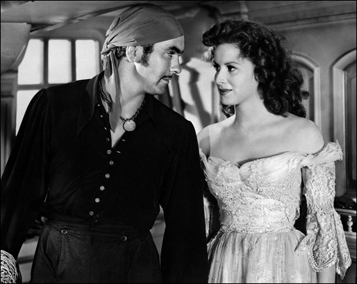 Solo falta el Technicolor en esta estupenda imagen de Tyrone Power y Maureen O'Hara