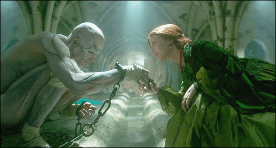 El amor es mas fuerte que los apariencias en Frankenstein, de Guillermo del Toro