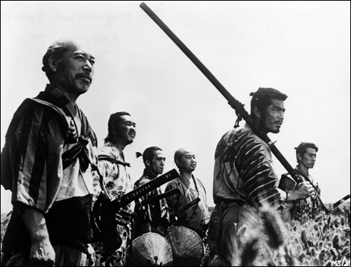 Seis de los siete samurais de Kurosawa