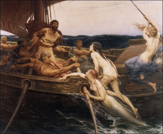 Ulises y las sirenas, cuadro de Herbert James Draper
