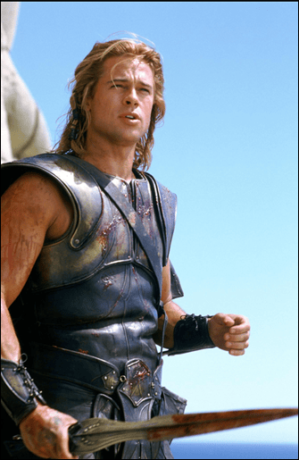 Uno de los pocos papeles convincentes de Brad Pitt, el Aquiles de Troya