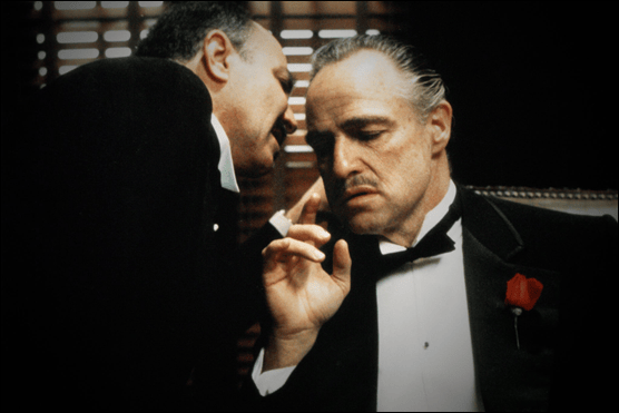 Famosa imagen de Brando como Vito Corleone